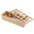 Personalised rectangular wooden egg holder tray engraved with name . Image shows tray with detachable lid.