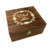 A whisky stones handmade rustic gift set. Wooden presentation box with clasp and customised text on lid. Supplied with glass tumbler and whisky cooling stones
