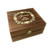 A whisky stones handmade rustic gift set. Wooden presentation box with clasp and customised text on lid. Supplied with glass tumbler and whisky cooling stones