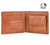 Soft texture and oak tan leather finish detail on RFID wallet Soft texture and oak tan leather finish detail on RFID wallet
