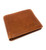 Personalised luxury oak tan RFID leather wallet front view Personalised luxury oak tan RFID leather wallet front view