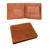 Interior layout of oak tan RFID leather wallet – card slots, note sections, receipt slips Interior layout of oak tan RFID leather wallet – card slots, note sections, receipt slips