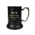 A matte black beer tankard with a silver-coloured handle. The tankard is engraved with the text: DEAN, Happy 40th Birthday!, Lots of Love From MIL, X X X. The tankard features a wide base and a smooth, cylindrical body with a metallic finish.