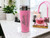 Personalised Double Walled Reusable Pink Thermal Coffee Cup Mug