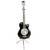 Black Guitar Miniature Clock & Stand - Birthday Collectable Anniversary Novelty Musician Gift