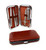 Personalised Male Travel Brown PU Leather Manicure Grooming Gift Set