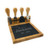 Personalised Wood & Slate Cheese board Gift Set With Magnetic Servers - Christmas Design
