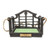 Personalised sunset bird feeder seat with custom engraved wooden plaque and swing-style design