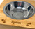 Personalised Bamboo Dog Cat Elevated Raised Single Stainless Steel Bowl Pet Feeder