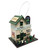 Handmade personalised Irish pub bird house – front view with engraved plaque