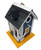 Rustic decorative blue birdhouse with custom engraving