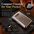 A rectangular metal cigarette case with a polished chrome frame and a textured, cross-hatched centre panel. The case measures 9.5 cm in length, 6.5 cm in width, and 1 cm in height. It features a smooth, rectangular plaque on the top surface.