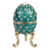 Decorative Small Turquoise Enamel Style Egg Jewellery Trinket Box