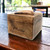 Personalised Heart Mango Wood Square Trinket/Keepsake Box - Large