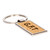 Personalised Cork And Chrome plated Keyring Gift Boxed - Engraved Front & Back