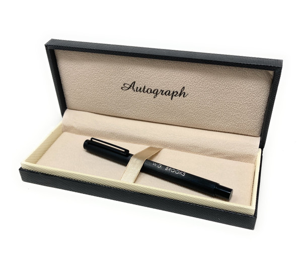 Personalised Autograph black-finish rollerball pen engraved with name Personalised Autograph black-finish rollerball pen engraved with name