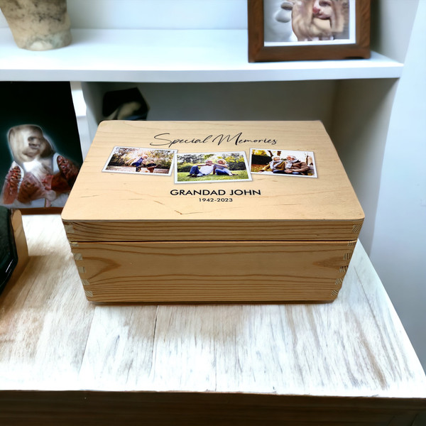 Personalised Photograph Special Memories Keepsake  Wooden Storage Box - 29cm