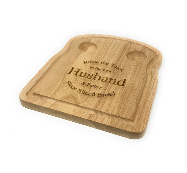 Daddy Husband Breakfast Toast Egg Serving Board Engraved Birthday Christmas Gift