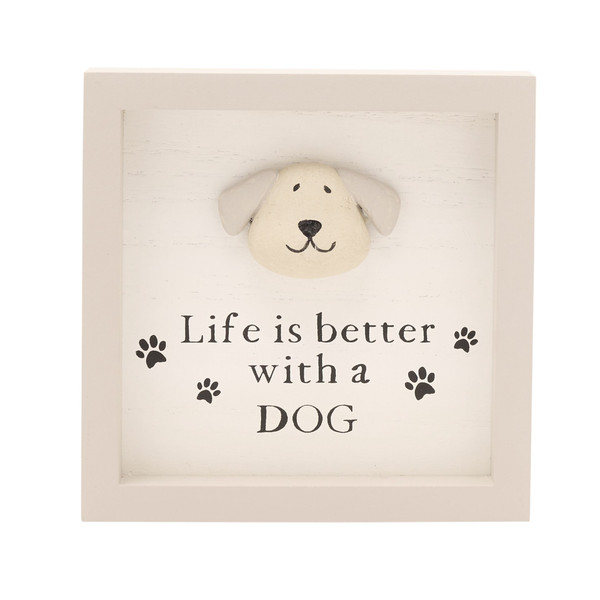 Pebble Dog Paw Print Pet Wall Hanging Plaque - Dog Puppy Animal Lover Gift