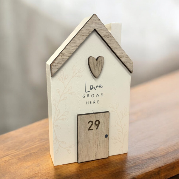 Personalised Decorative Mini House Couples Love Heart Plaque Ornament