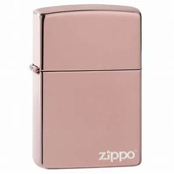 Personalised High Polished Rose Gold Genuine Zippo Lighter
