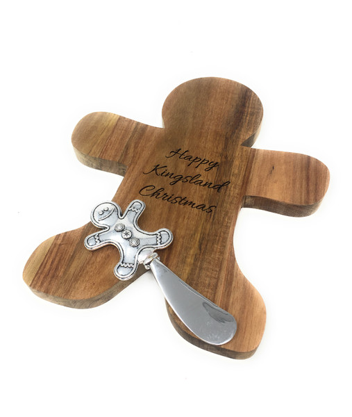 Personalised Gingerbread Man Cheese Board Gift Set