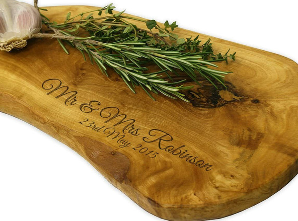 Personalised Small Olive Wood Chopping Butter Board  - 30cm (BestSeller)