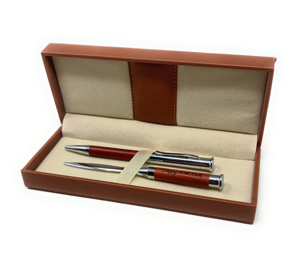 Personalised Autograph rosewood roller ball pen and letter opener gift set in presentation box Personalised Autograph rosewood roller ball pen and letter opener gift set in presentation box