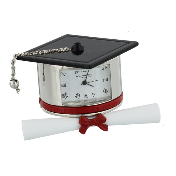 Graduation Themed Miniature Clock - Birthday Collectable  Novelty Graduation Gift