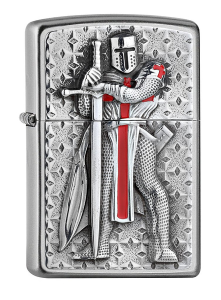 Personalised Embossed Templer Design Brushed Chrome Genuine Zippo Lighter