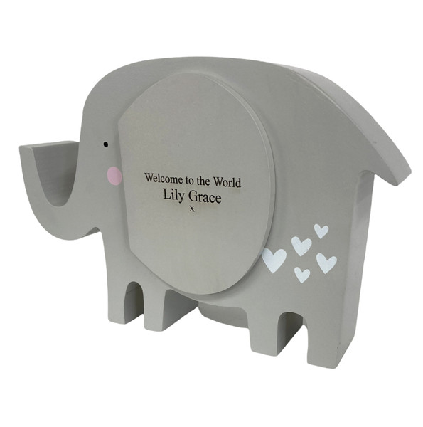 Personalised Wooden Crafted Elephant Moneybox