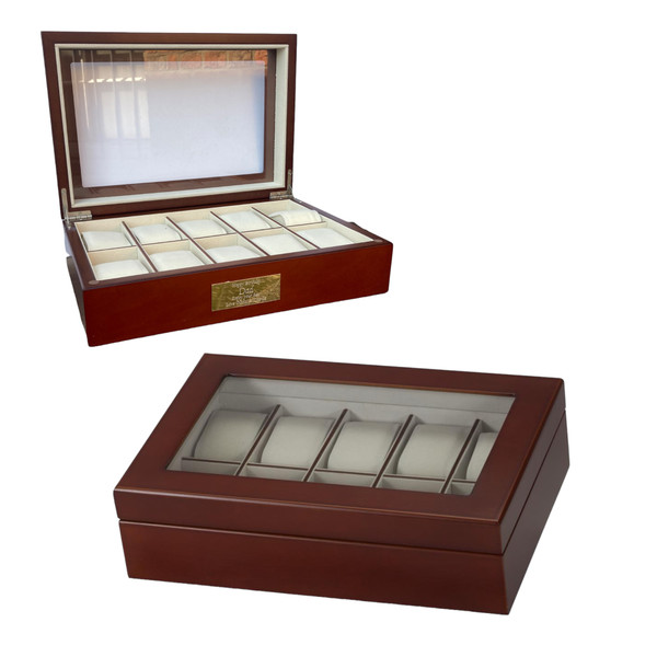 Personalised Wooden 10 Watch Storage Collector's Box