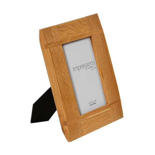 Personalised 4" X 6" Oak Wood Effect Cross Batons Picture Frame