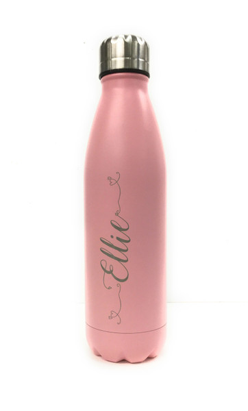 Personalised Double Walled Thermal Pink Drinks Bottle