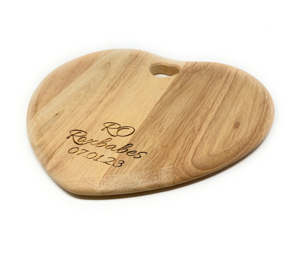 Personalised T & G Woodware Heart Shaped Chopping Board