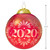 2020 Christmas Commemorative Glass Ball Ornament