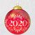 2020 Christmas Commemorative Glass Ball Ornament