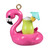 Mini Flamingo Floatie Ornament, 0.8"