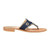 Jacks Flat Sandal - Denim/Gold