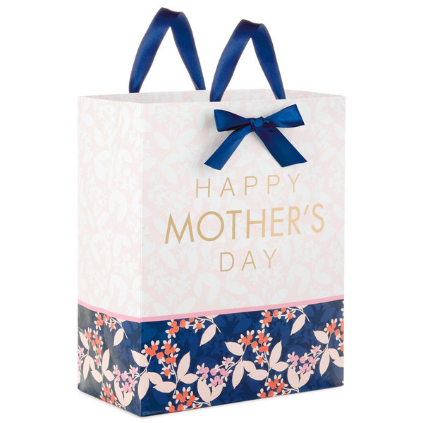 13" Berry Print and Damask Mother's Day Gift Bag