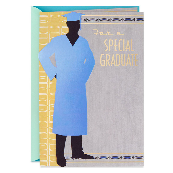 Masculine Silhouette Graduation Card