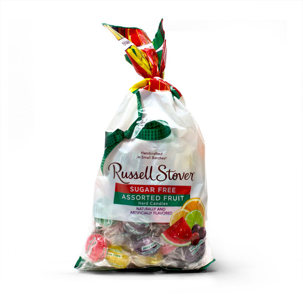 Russell Stover Sugar Free Assorted Fruit Hard Candies Bag 12 oz