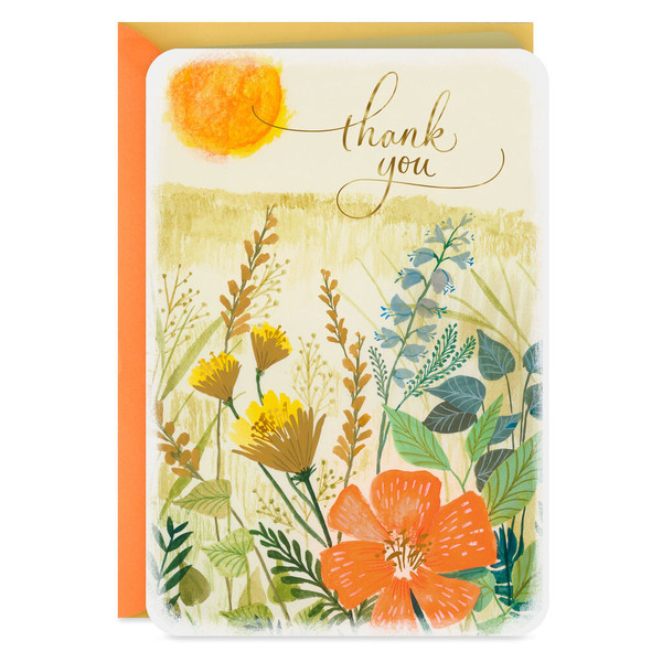 Sunny Wildflowers Thank You Card