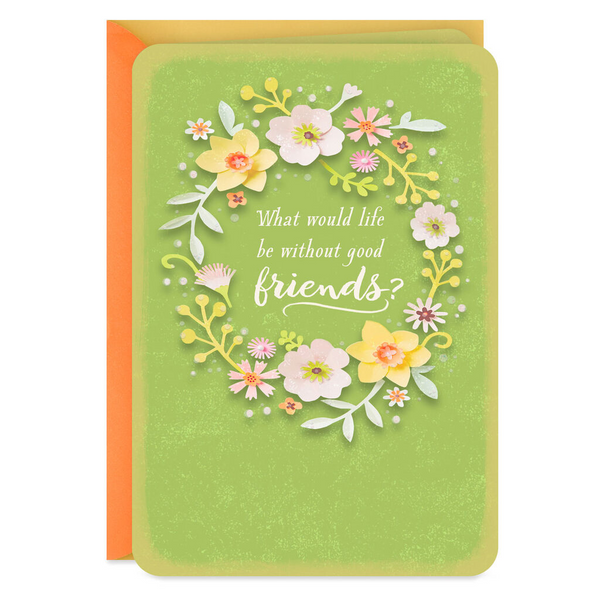 Flower Wreath Friendship Card