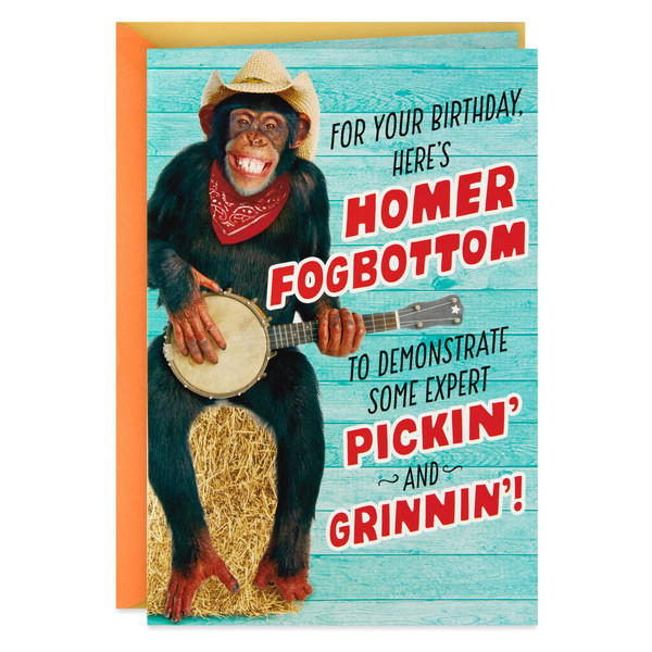 Expert Pickin' and Grinnin' Birthday Card