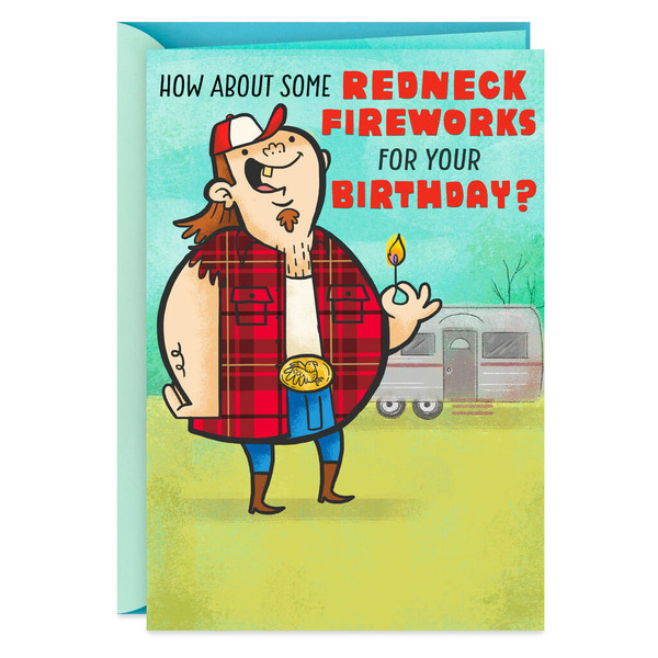 Redneck Fireworks Birthday Card With Sound