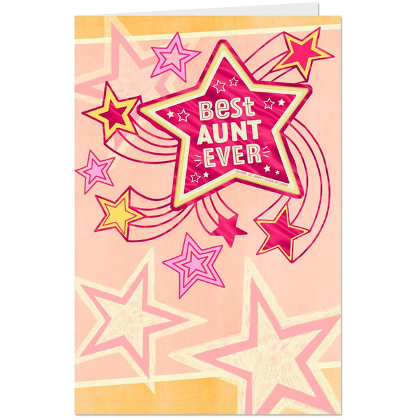 Coolest, Greatest, Very Best Aunt Birthday Card With Magnet