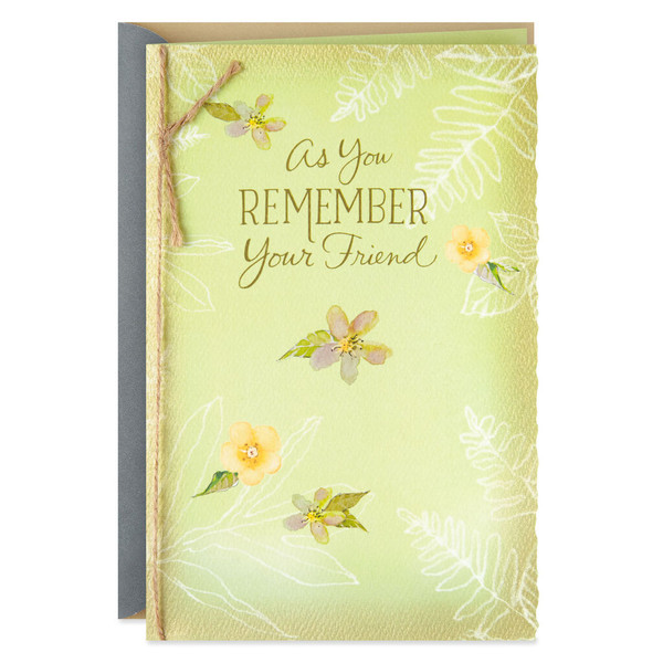 A Trail of Beautiful Memories Sympathy Card for Loss of Friend