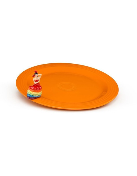 Round Fiesta Dish with Dancing Lady Mini