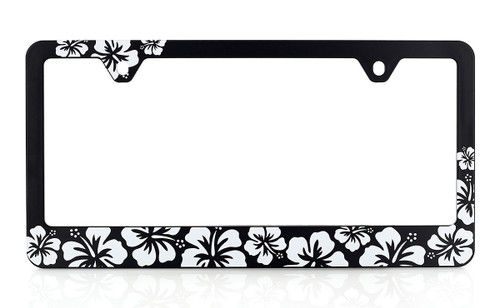 Unique Black and White Hawaiian Hibiscus Floral Design ( Style 1)